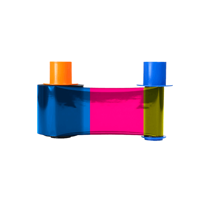HID® FARGO® 045030 — Ribbon YMCKO Color (300 impresiones) con rollo limpiador