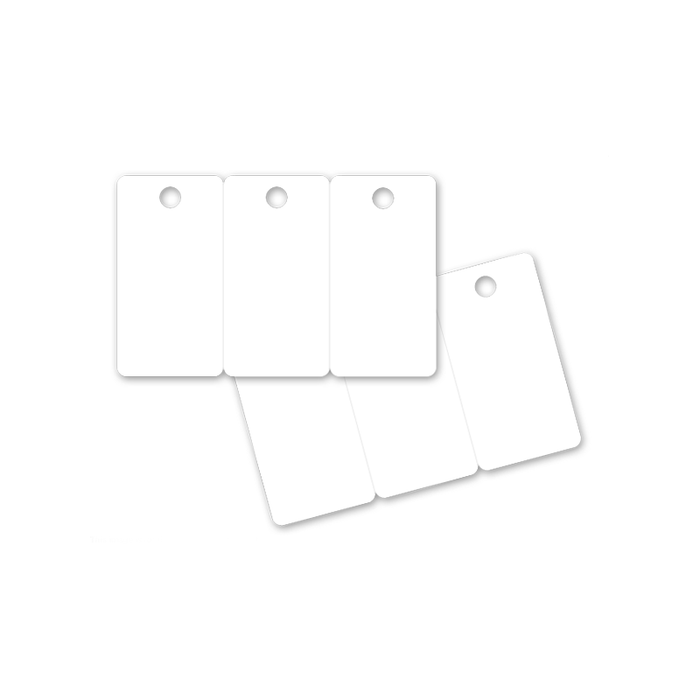 Tarjetas PVC Blanco con 3 divisiones presuajadas Zebra 104523-020