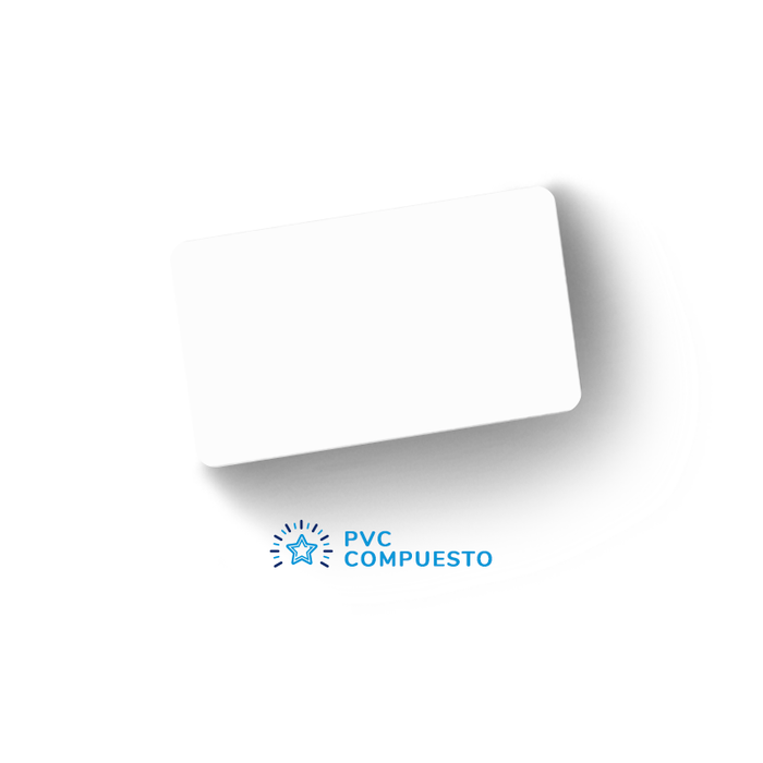 Tarjetas PVC Compuesto Blanco 30 Milésimas Zebra 104524-101