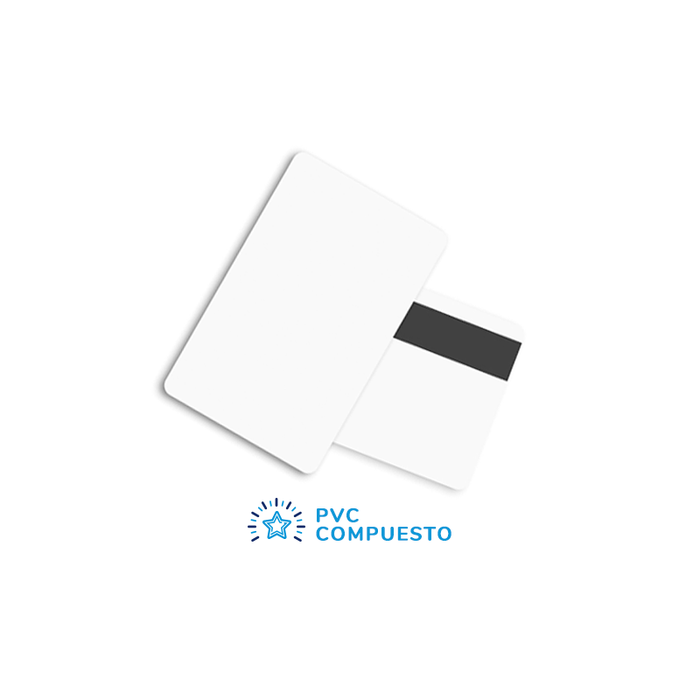 Tarjetas PVC Compuesto Blanco con banda magnética de alta coercitividad Zebra